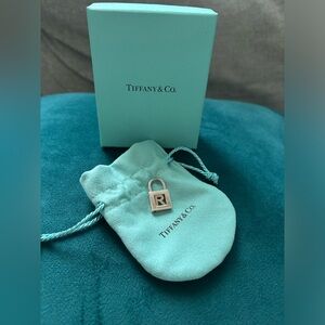 Tiffany & Co. R initial 925 Silver Padlock Charm